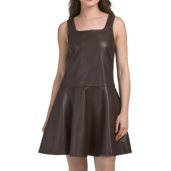 SUNDAY EDITION Faux Leather Mini Dress - Picture 3 of 3